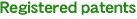 Registered patents